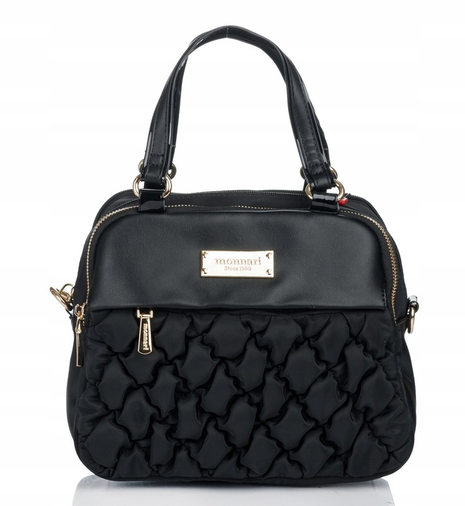 TOREBKA LISTONOSZKA MONNARI PIKOWANA SPORTOWA POJEMNA 3 KOMOROWA Czarny