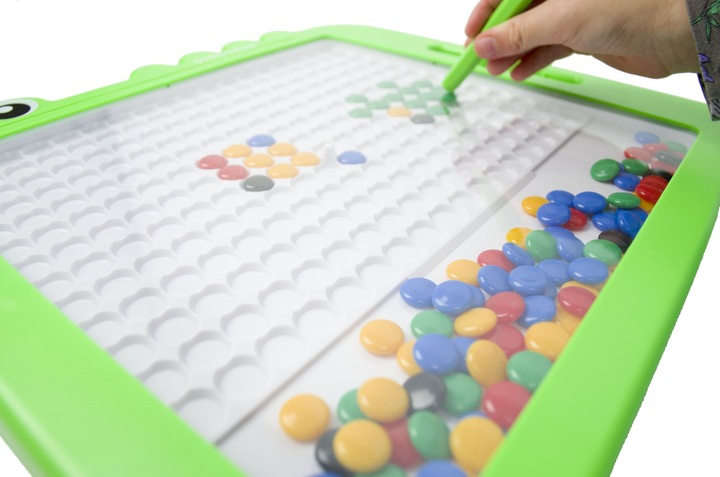 TABLICA MAGNETYCZNA DINOZAUR UKŁADANKA MOZAIKA MONTESSORII