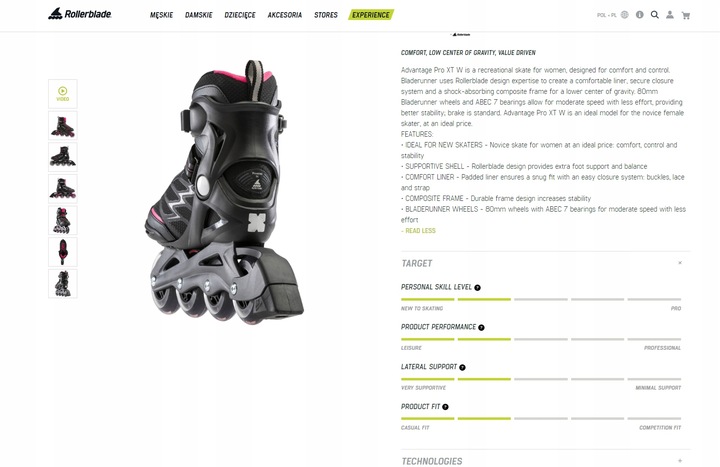 Leszno! Nowe Rolki BLADERUNNER Advantage XT W 23