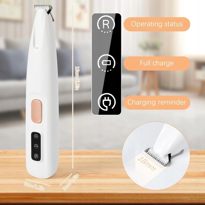 MASZYNKA DO STRZYŻENIA PSÓW PSA KOTA ZWIERZĄT TRYMER CICHA LED AKUMULATOR