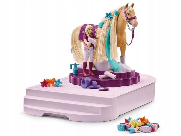 Schleich obrotowa stacja do pielęgnacji koni Sofia koń figurka akc AR6003