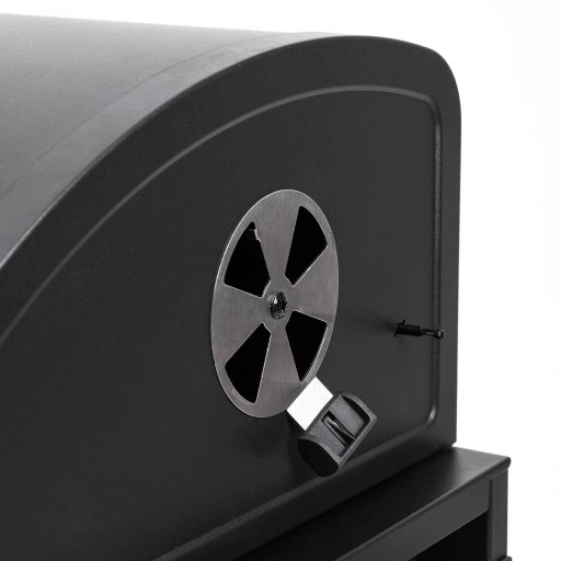 GRILL WĘGLOWY OGRODOWY SMART RUSZT ŻELIWNY WÓZEK