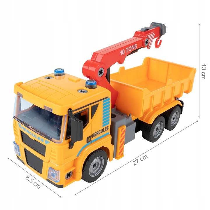 DZWIG AUTO DO SKRĘCANIA MONTAŻU MAŁY MAJSTERKOWICZ W WALIZCE DLA DZIECI