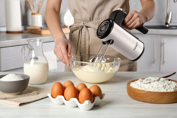 Mikser ręczny 5 biegów 4 MIESZADŁA i ORGANIZER TRYB TURBO DUŻA MOC 500W