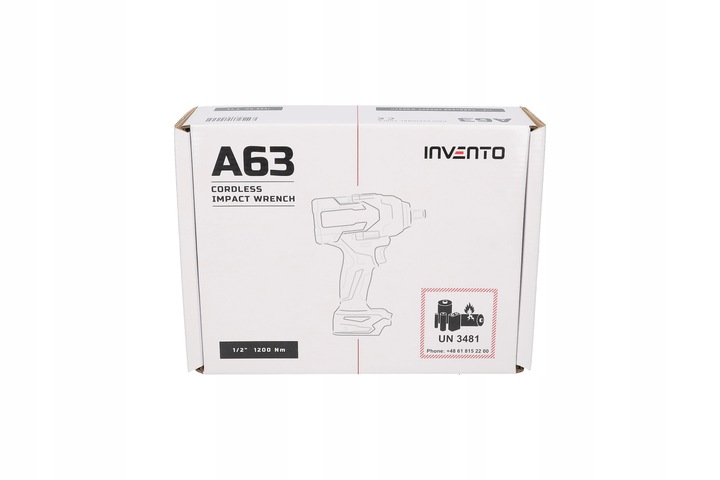Klucz udarowy akumulatorowy 1/2" INVENTO A63 - samo urządzenie