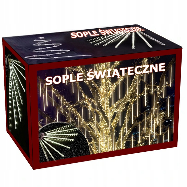 Lampki sople meteory led śnieg 30cm ip44 SPADAJĄCY ŚNIEG ZEWNĘTRZNE SOLARNE