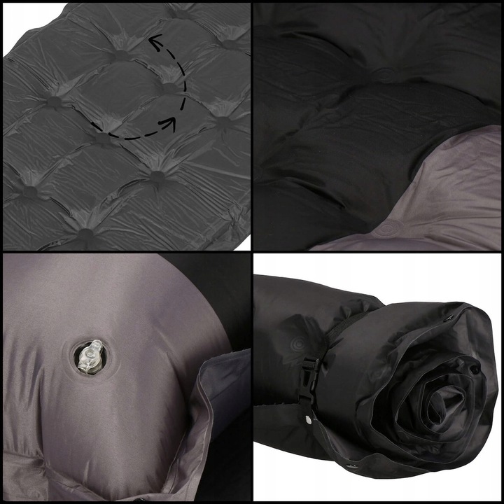 MATA SAMOPOMPUJĄCA KARIMATA TURYSTYCZNA Z PODUSZKĄ 180 cm DMUCHANA GRUBA