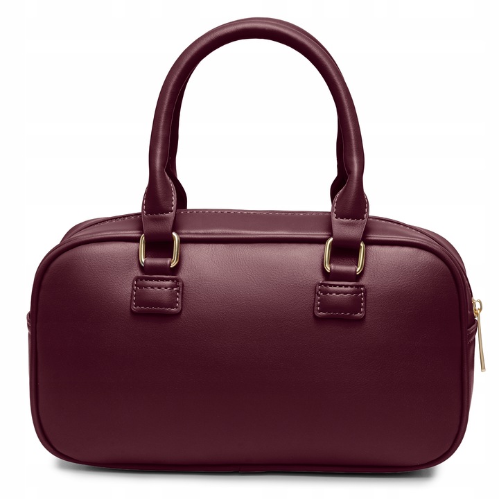 PUCCINI Torebka Damska Mała Kuferek Skóra Ekologiczna Bordowa BK2251019M-3B