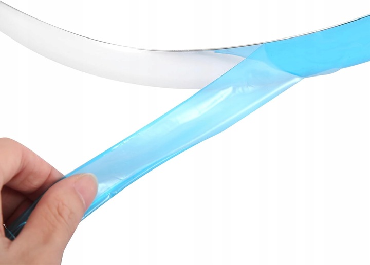 Listwy Chrom Taśma Ozdobna Samoprzylepna Srebrna Dekoracyjna Lustro 2cm 10m