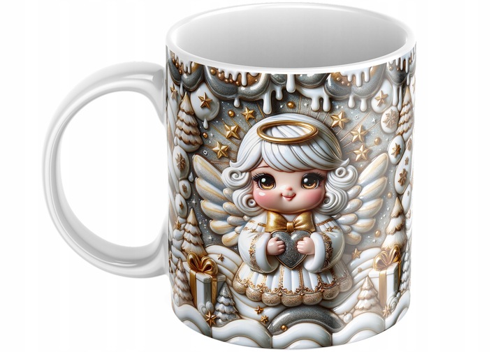 Świąteczny Kubek - Na Prezent - NOWOŚĆ - HIT - Bestseller - ANIOŁEK