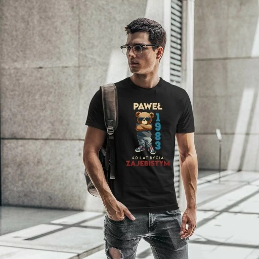 KOSZULKA PREZENT NA KAŻDE 1-99 URODZINY IMIĘ ROK