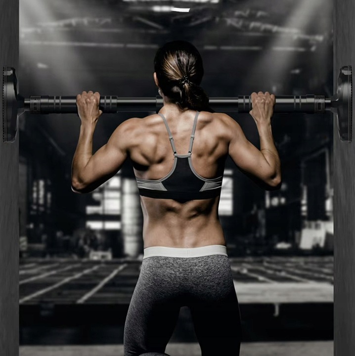 Drążek do Podciągania Rozporowy Regulowany Stalowy Ćwiczeń 180 kg Solidny