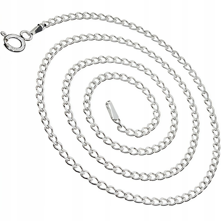 Srebrny łańcuszek 50 cm medalik Cudowny Matka Boska prezent komunia chrzest