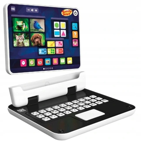 Laptop dla dzieci tablet edukacyjny komputer 80 pytań 2w1 zabawa i nauka