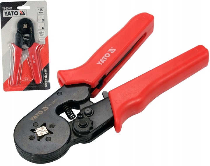 YATO SZCZYPCE DO ZACISKANIA KONEKTORÓW TULEJOWYCH 175mm 0,25-10mm YT-23051