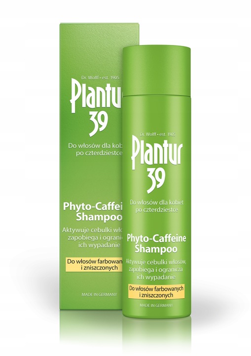 Plantur 39 Fito-Caffeine Szampon do Zniszczonych i Farbowanych Włosów 250ml