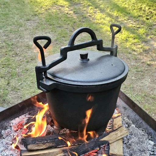 KOCIOŁEK ŻELIWNY GARNEK myśliwski węgierski pieczonki 10L na OGNISKO GRILL