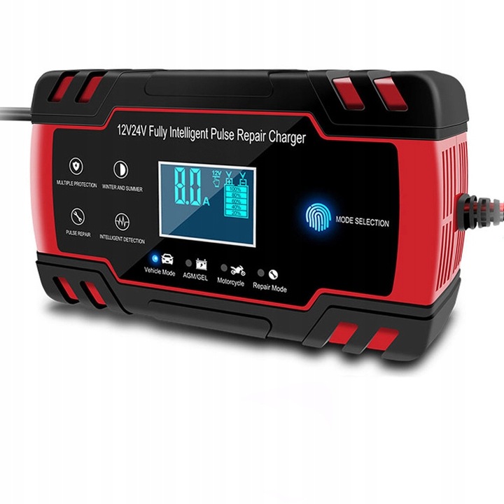 Prostownik Automatyczny Samochodowy Z Funkjcą Naprawy Akumulatora 12 24V