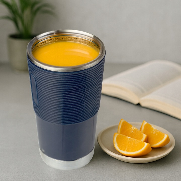 KUBEK TERMICZNY ZE WSKAŹNIKIEM TEMPERATURY 380ml PODRÓŻNY DO AUTA PODGRZEWA