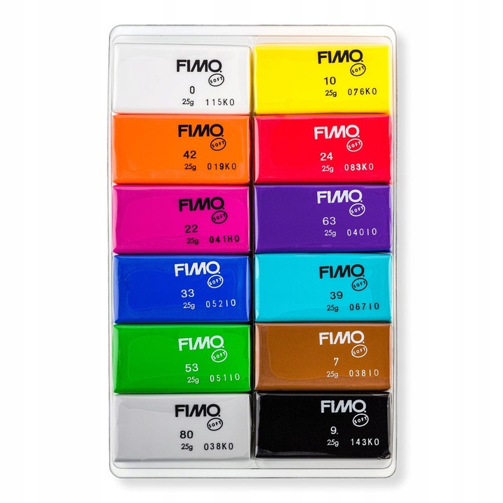 FIMO SOFT modelina zestaw 12 x 25g Basic masa