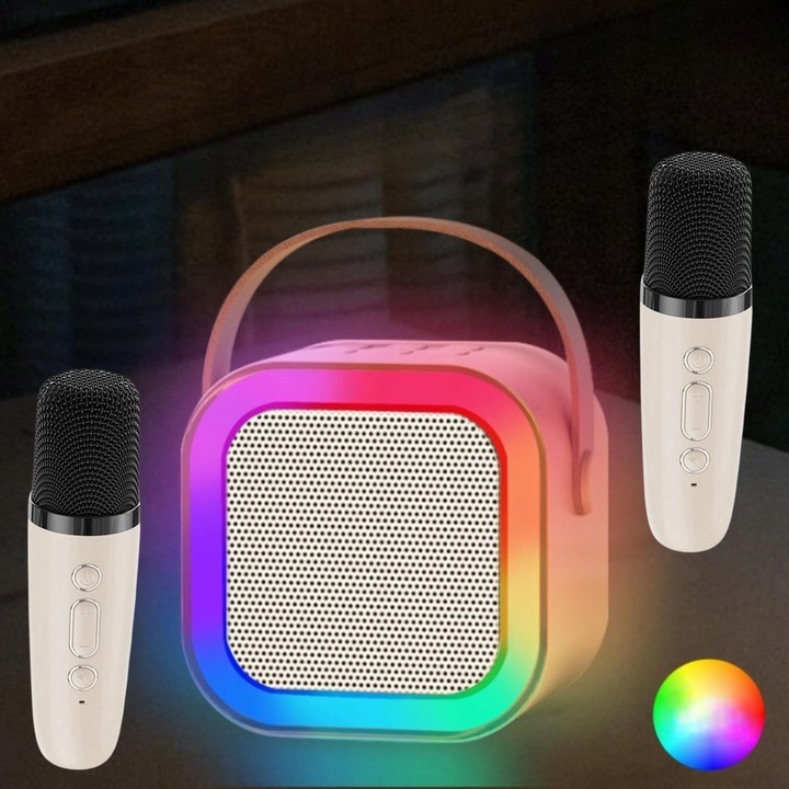 Bezprzewodowy Zestaw Do Karaoke Dla Dzieci Bluetooth Głośnik + 2 mikrofony