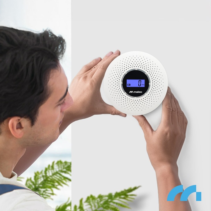 CERTYFIKOWANY CZUJNIK CZADU DYMU TLENKU WĘGLA SAFESENSOR BEZPRZEWODOWY 2w1