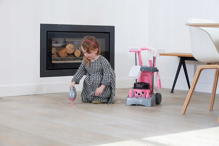 WÓZEK DO SPRZĄTANIA HETTY DLA DZIECI ZESTAW XXL ODKURZACZ MOP WIADRO CASDON