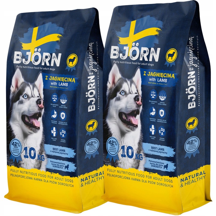 SUCHA KARMA DLA PSA BJORN RÓŻNE SMAKI MIX SMAKÓW 20KG