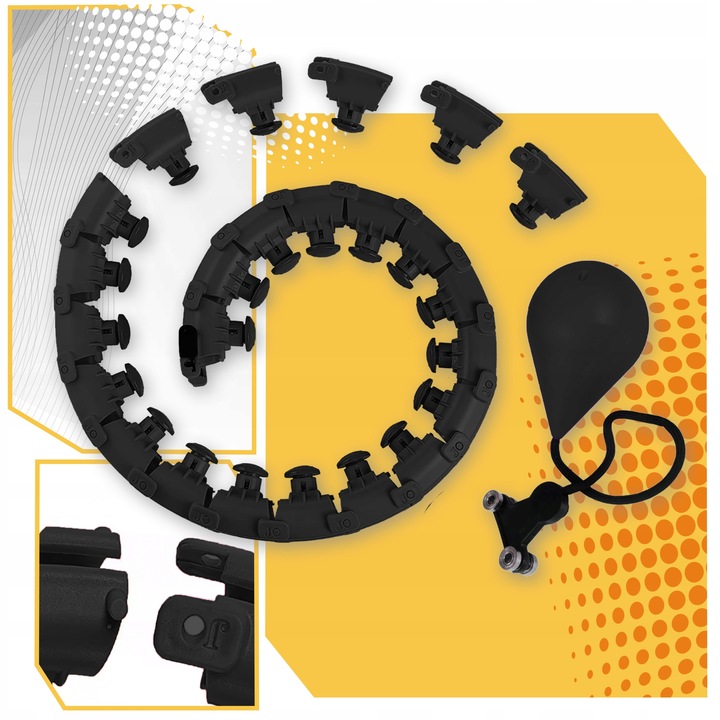 HULA HOP Z OBCIĄŻENIEM Odchudzające Obciążnikiem Smart z Wypustkami HULAHOP