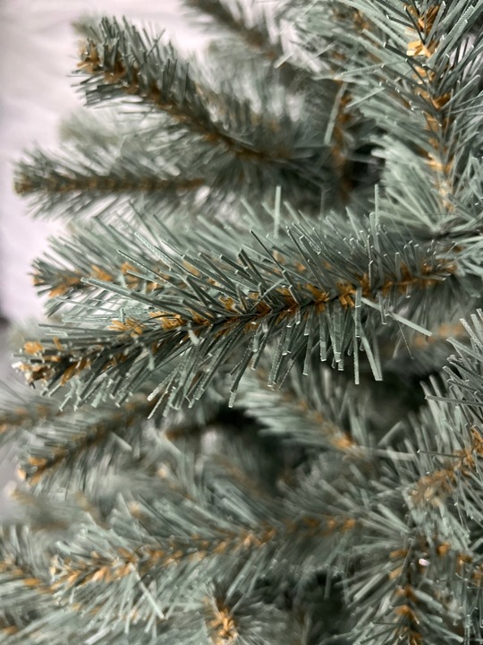 CHOINKA SZTUCZNA JODŁA SREBRNA SMUKŁA 180CM WĄSKA W SZPIC SLIM SILVER