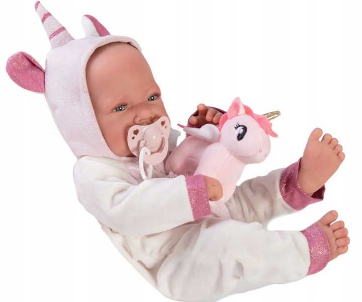 LALKA HISZPAŃSKA JEDNOROŻEC BOBAS JAK ŻYWY RECIEN NACIDA UNICORNIO AJ 50268