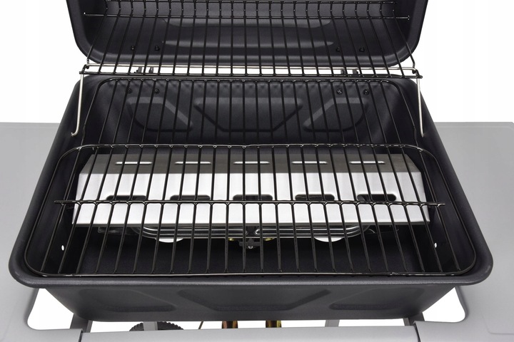 GRILL GAZOWY OGRODOWY BAVEN 2 PALNIKI, 5,5KW Z POKRYWĄ Z TERMOMETREM LUND