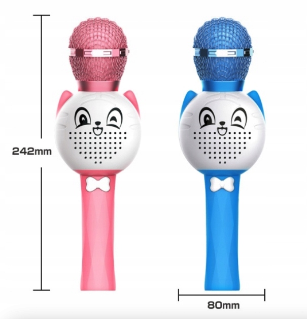 MIKROFON BEZPRZEWODOWY KARAOKE BLUETOOTH KOLORY