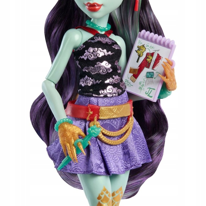 Monster High Lalka podstawowa Jinafire Long 26 cm zwierzątko Cloudy Yun Yun