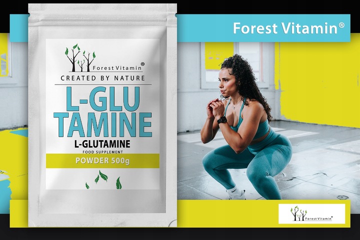 L-GLUTAMINA 500g L-GLUTAMINE 100% CZYSTE AMINOKWASY + BADANIA LABORATORYJNE