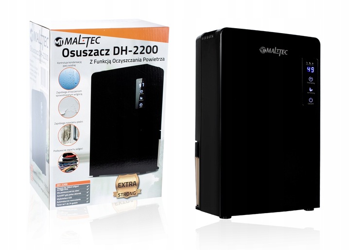 OSUSZACZ POWIETRZA POCHŁANIACZ WILGOCI DUŻY CICHY MOCNY 2200ML 90W