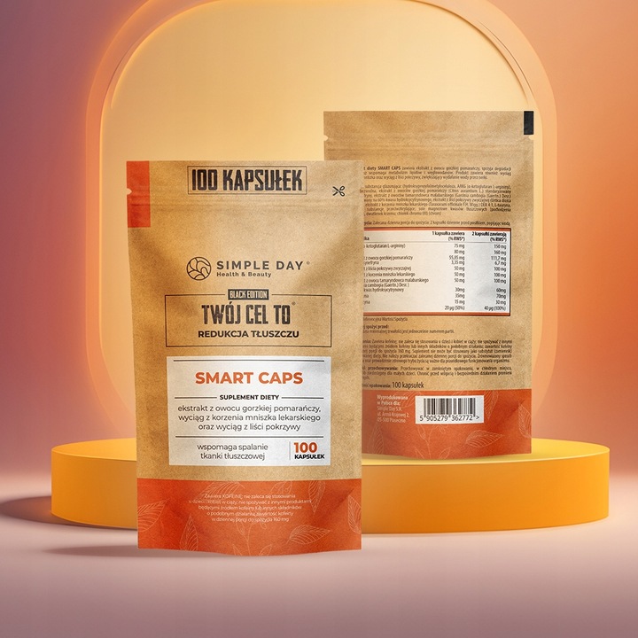 SMART CAPS ODCHUDZANIE METABOLIZM REDUKCJA WAGI ENERGIA WITALNOŚĆ 100 KAPS