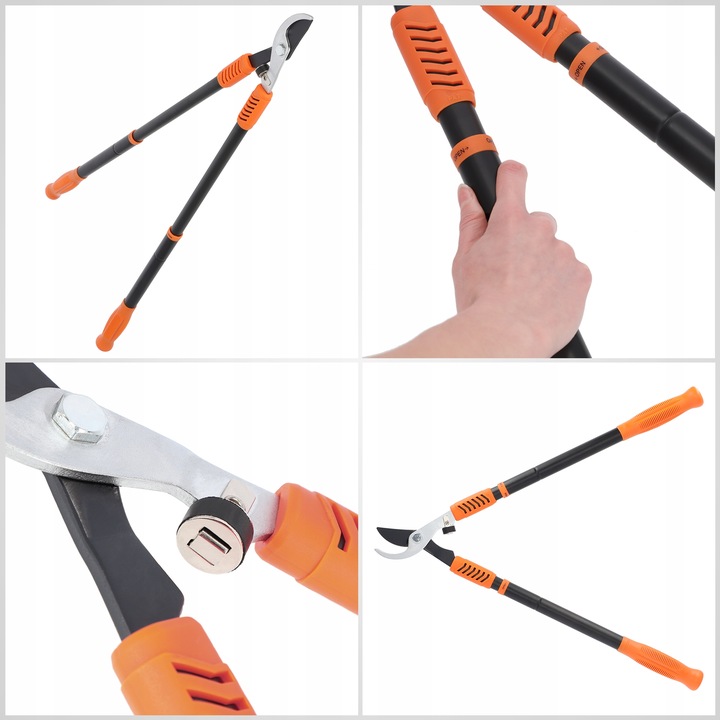 SEKATOR NOŻYCE OGRODOWY RĘCZNY DO GAŁĘZI KRZEWÓW TELESKOPOWY OSTRY SOLIDNY