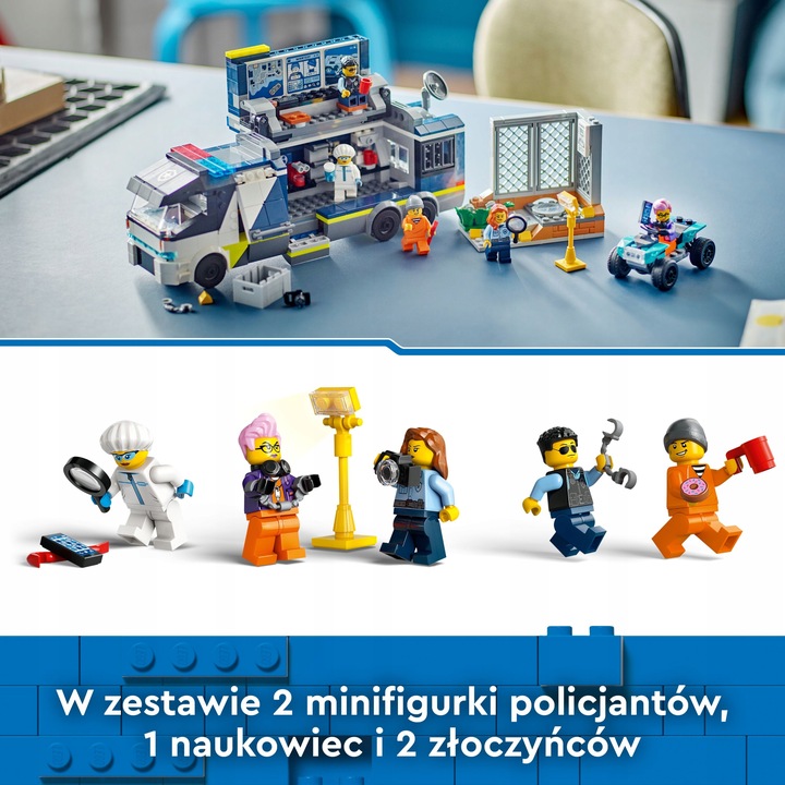 LEGO City Policyjna ciężarówka z laboratorium kryminalnym 60418