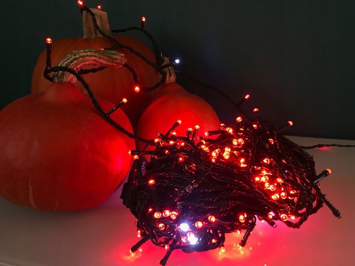 Lampki Choinkowe LED 100 Czerwone Flash IP44 Zewnętrzne Wewnętrzne