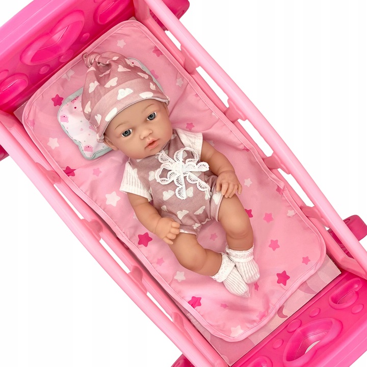 LALKA BOBAS NIEMOWLAK W UBRANKU BUTELKA DO KARMIENIA 36 cm WOOPIE ROYAL