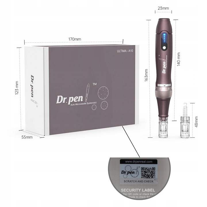 Dr Pen Ultima A10-W + 20 Kartridży BEZPRZEWODOWY Dermapen do mezoterapii