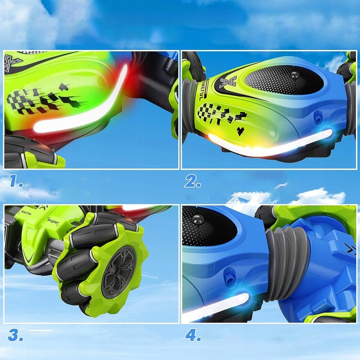 SAMOCHÓD STEROWANY RĘKĄ GESTAMI 4X4 LED + PILOT 2 W 1 GARNITUR