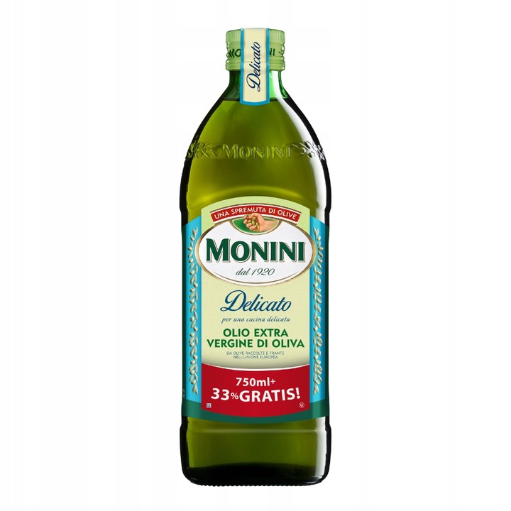 Monini Delicato Oliwa Z Oliwek 1 Litr Extra Vergine (750ml + 33% Gratis)
