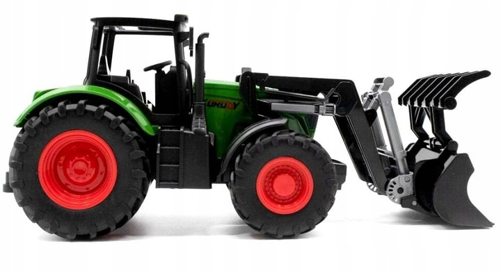 Duży Traktor Ciągnik Ruchome ramię Gumowe koła chwytak czołowy łyżka