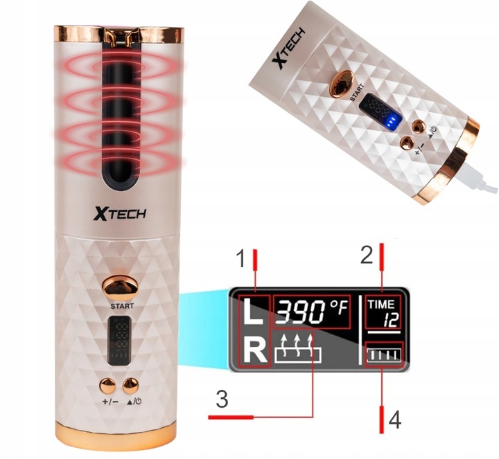 LOKÓWKA DO WŁOSÓW AUTOMATYCZNA CERAMICZNA LCD CURL