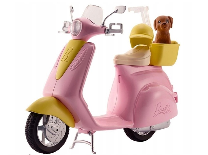 BARBIE SKUTER ZE SZCZENIACZKIEM FRP56 Mattel