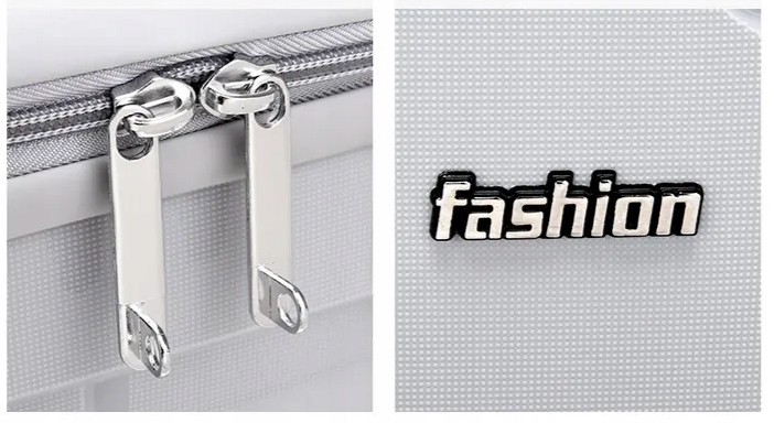 WALIZKA KABINOWA 37L srebrna szarość 55cm x 35cm x 22cm polipropylen twarda