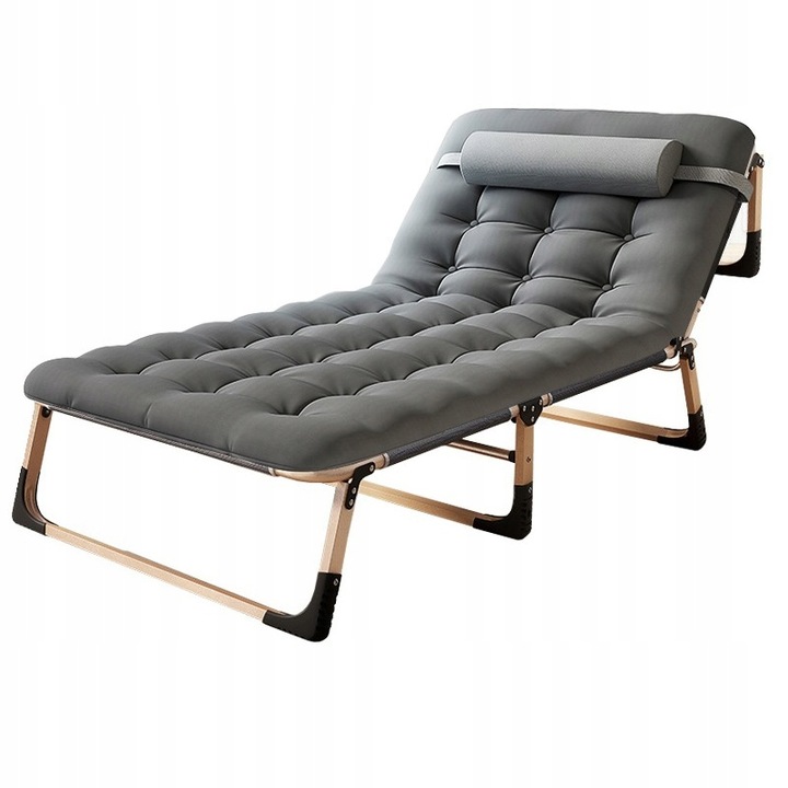 Składane łóżko turystyczne BIZNESOWE, polowe, kanadyjka PREMIUM 75 cm