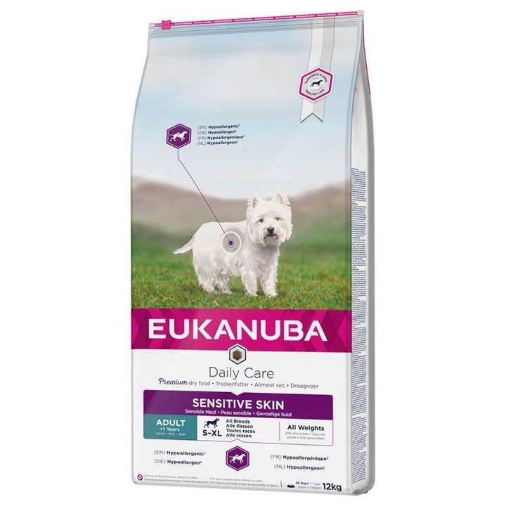 EUKANUBA Daily Care Sensitive Skin Sucha karma dla psa worek 12kg